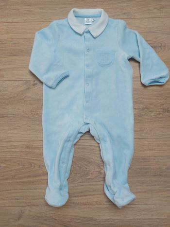 Pyjama velours Original Marines Baby 6 mois