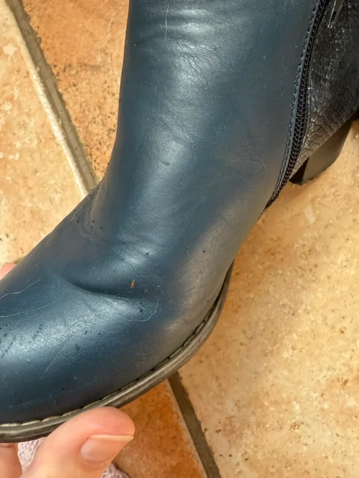 Bottines bleu marine taille 35 ki.te.toi - photo numéro 4