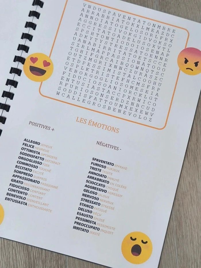 Mots Mêlés Italien 1 niveau Facile - photo numéro 3