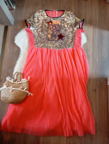 Billieblush 💖 magnifique robe longue tulle et sequin taille 12 ans