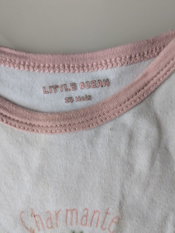 🐚 Body bébé fille – LITTLE OCEAN – Taille 24 mois - photo numéro 2