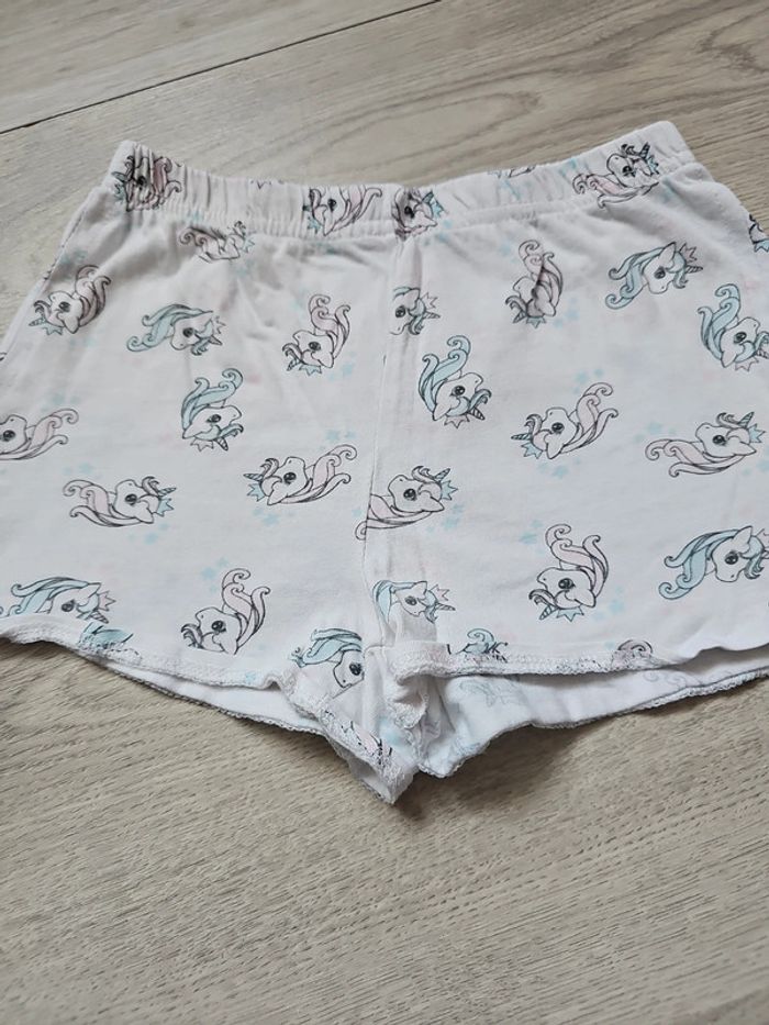 Short en coton fille 5/6 ans zeeman Licorne - photo numéro 2