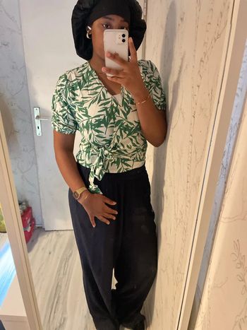 Blouse imprimer feuilles