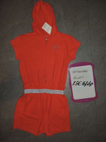combi short verbaudet taille 14 ans neuve