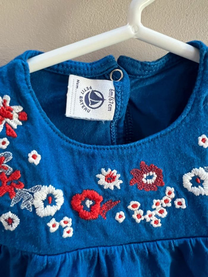 T-shirt sans manches bleu roi petit bateau 6 mois - photo numéro 2