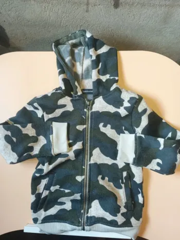 Sweat à capuche zippé camouflage in extenso 6 ans