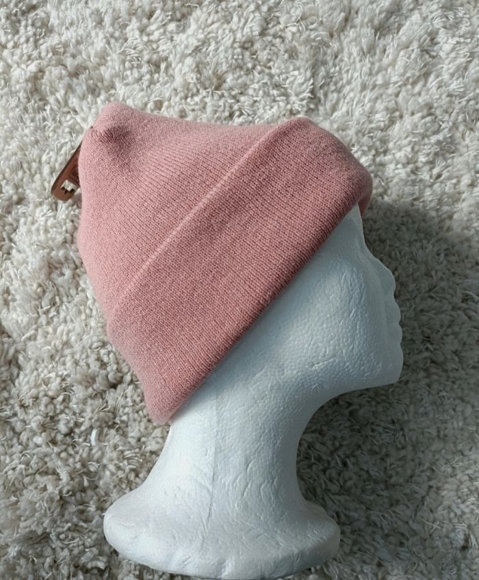Bonnet rose saumon en taille unique