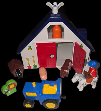 123 playmobil ferme 6740 complète + tracteur