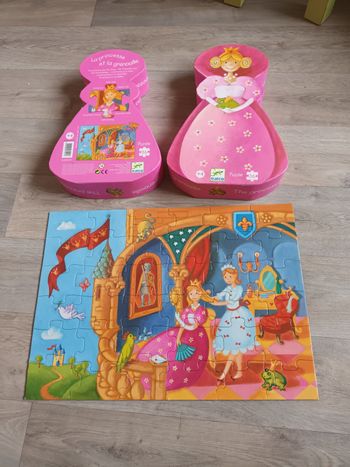 Puzzle  fille neuf djeco la princesse et la grenouille  4+ 36 pièces 