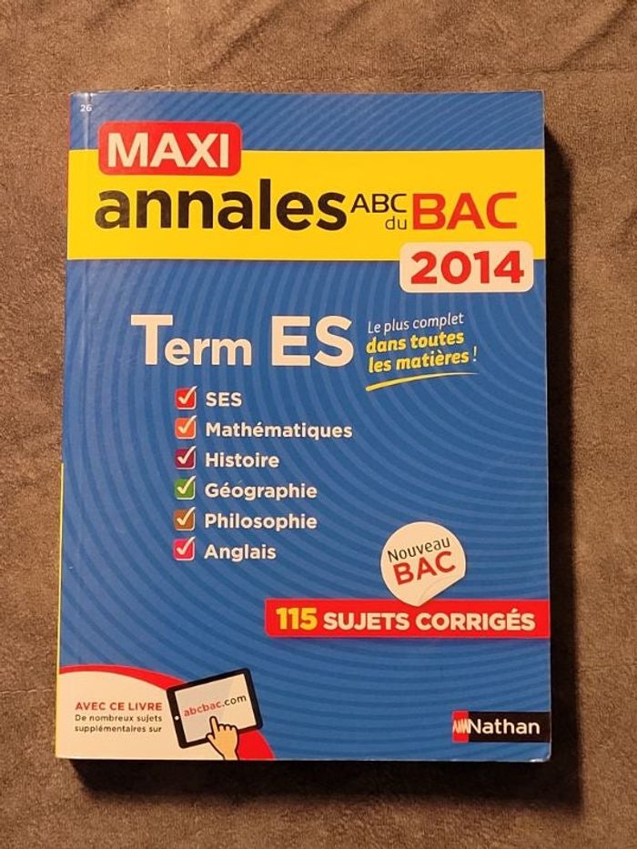 Maxi Annales Bac 2014 Term Es Par Cécile Bouquillion