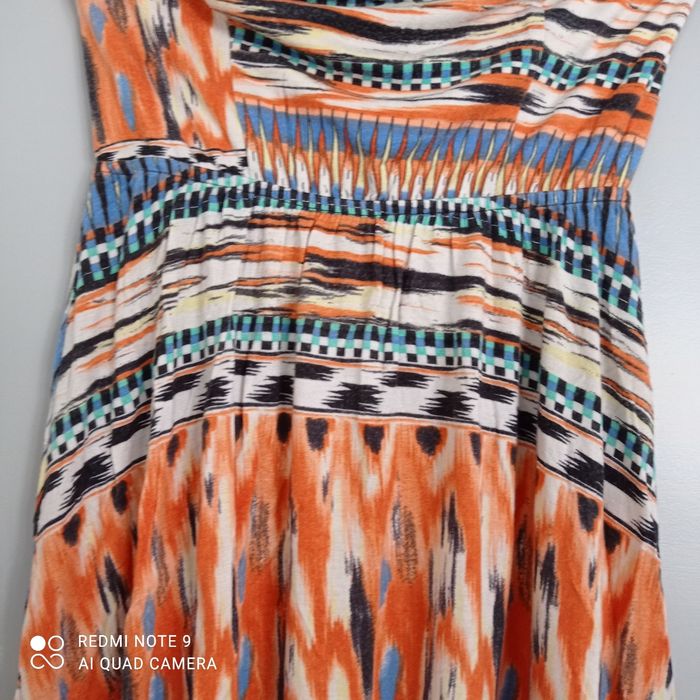 Robe bustier orange à motifs t38 Bershka - photo numéro 4