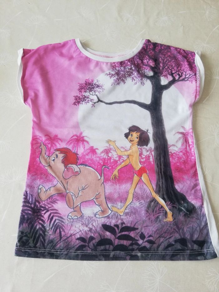 Tee shirt manches courtes le livre de la jungle Disney 6/7 ans neuf