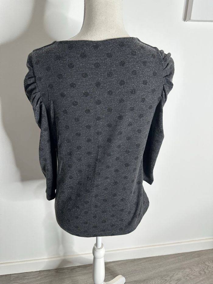 Pull à pois gris et noir polka dot T38 M - photo numéro 3