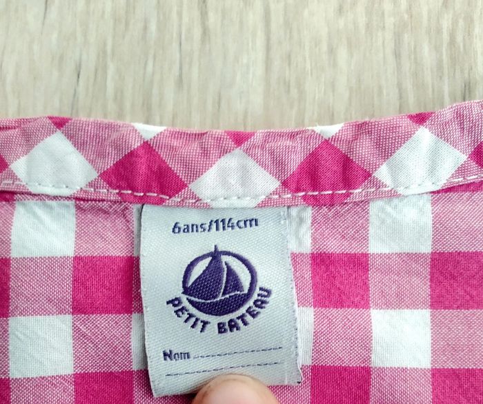Jolie chemise vichy Petit Bateau 6 ans - photo numéro 2