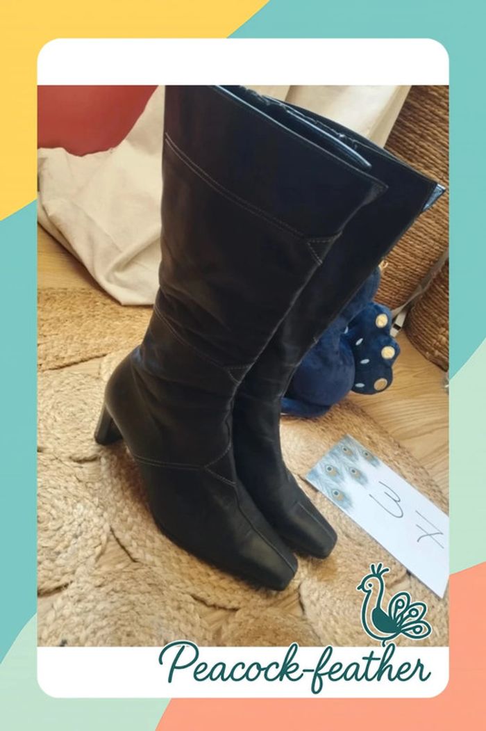 Bottes noires talons 37 - photo numéro 12