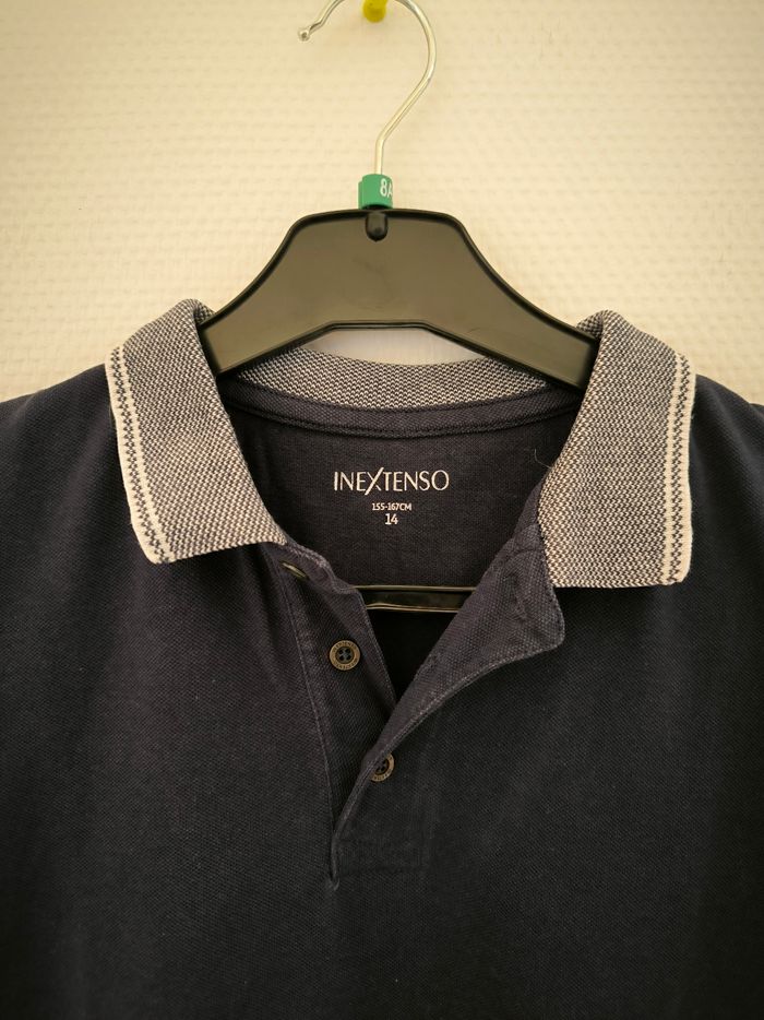 Polo bleu avec col taille 14 ans In Extenso - photo numéro 4