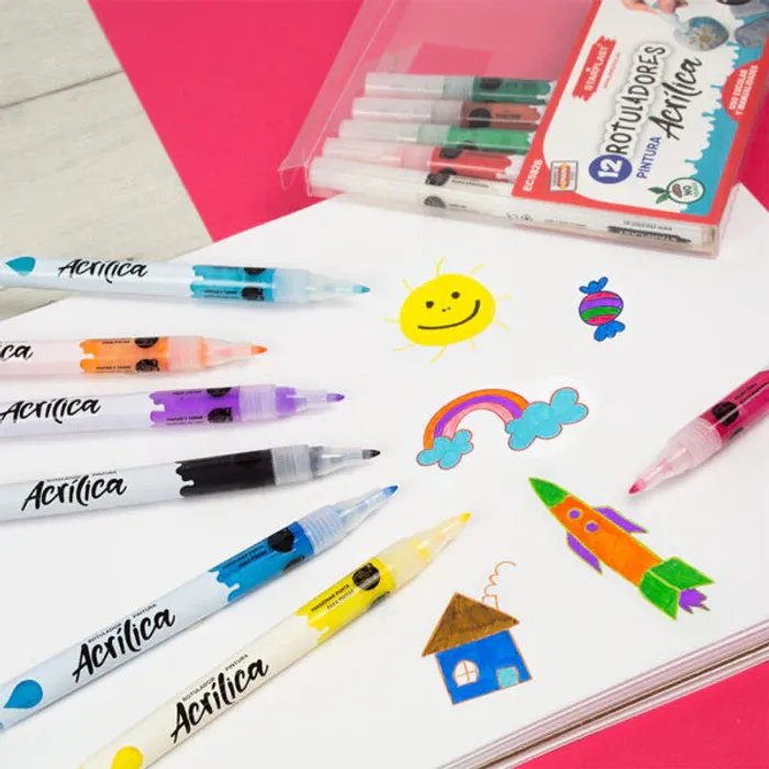 X12 marqueurs de peinture acrylique multisurfaces – Starplast Neuf - photo numéro 2