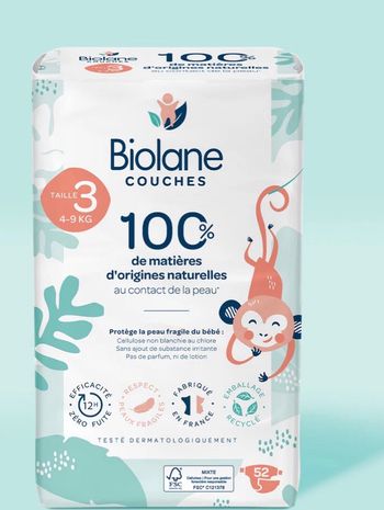 Couches Biolane   non utilises 