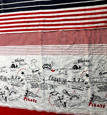 Housse de couette + taie d’oreille enfant thème pirate