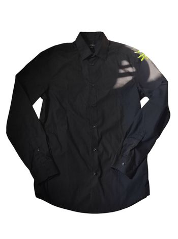 Chemise noire coton taille S