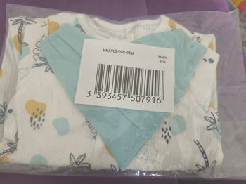 Pyjamas avec son bavoir bebe garçon 👶🌺