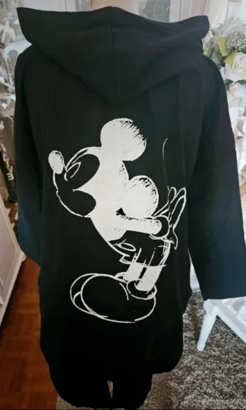 Veste longue noire capuche Mickey Bella Best Taille 42/44 Neuve