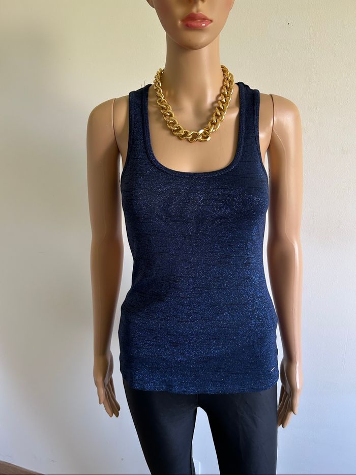 Débardeur bleu marine pailleté Morgan taille XS jamais porté