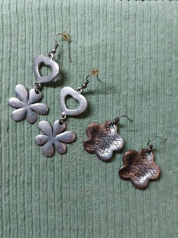 Lot de 2 paires de boucles d'oreilles