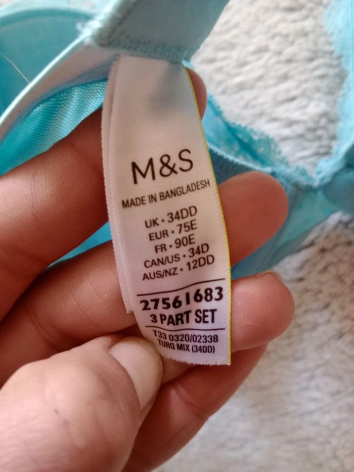 Soutien-gorge 75E turquoise dentelé c76 - photo numéro 8