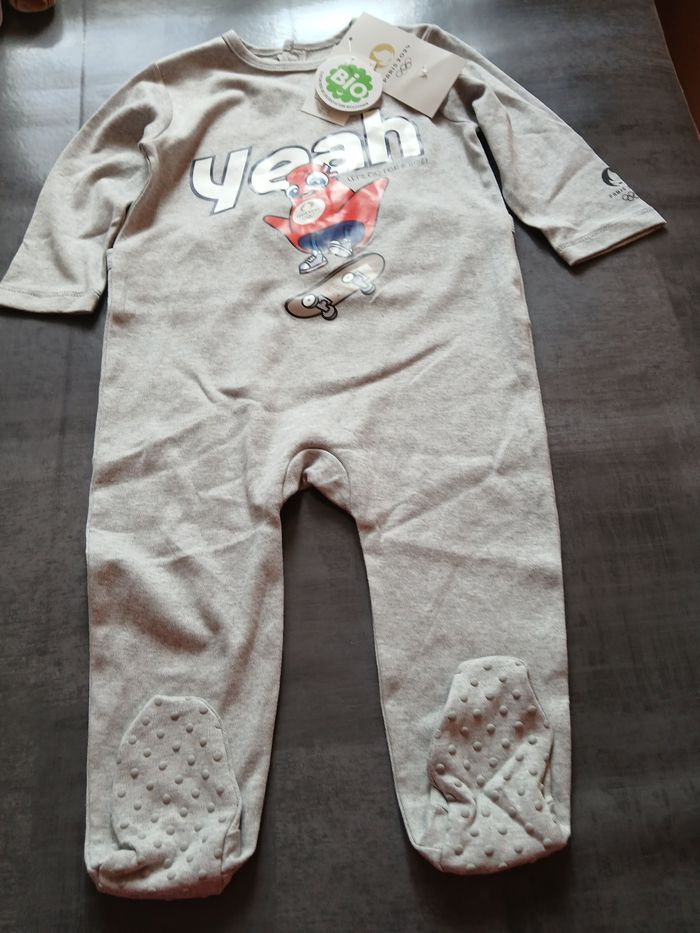 pyjamas en coton garcon pieds antiderapants 12 mois - photo numéro 1