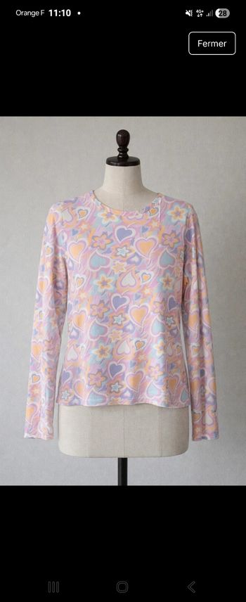 Joli tee shirt ml fille