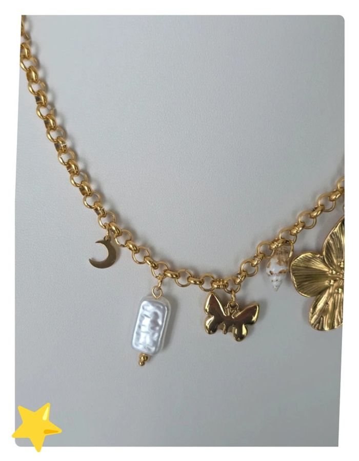 Collier trésors du monde maille jaseron 45-50cm dorée - photo numéro 4