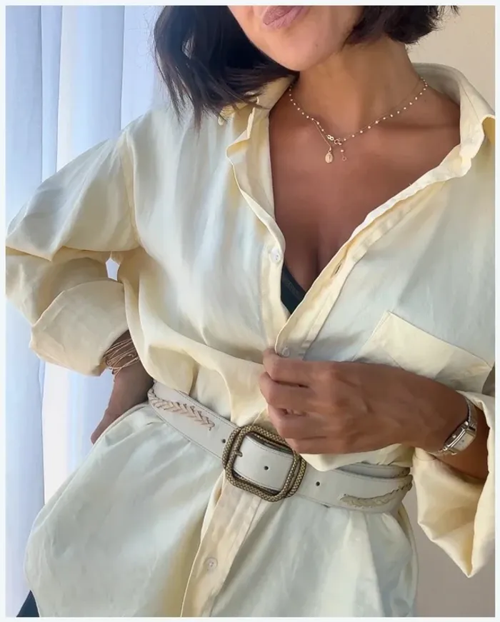 Ceinture Bottega Veneta crème très bon état - photo numéro 4