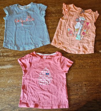 Lot de 3 t-shirts été fille _ taille 18 mois