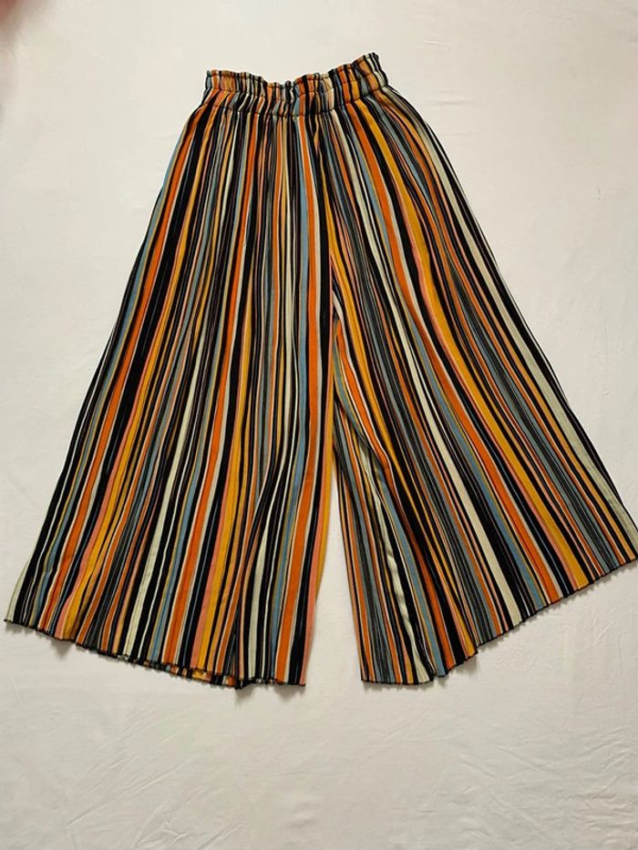 pantalon a jambes large Bershka orange taille S