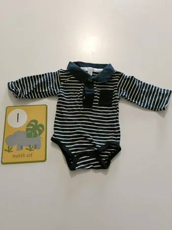 Body manche longue style polo