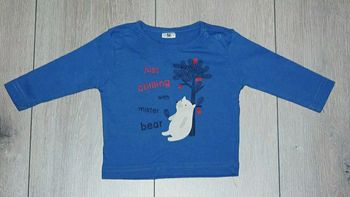 Maillot manche longue bleu. Garçon 1 mois.