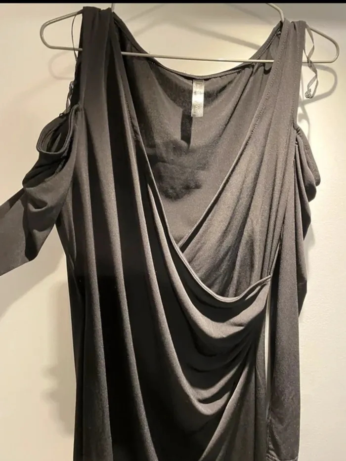 Robe drapée noire Rainbow T40/42 – très bon état - photo numéro 2