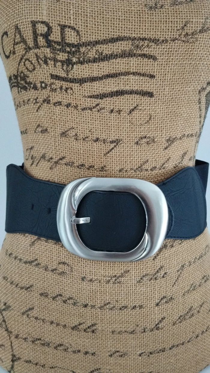 Ceinture noire élastique 75/80 cm femme - photo numéro 3