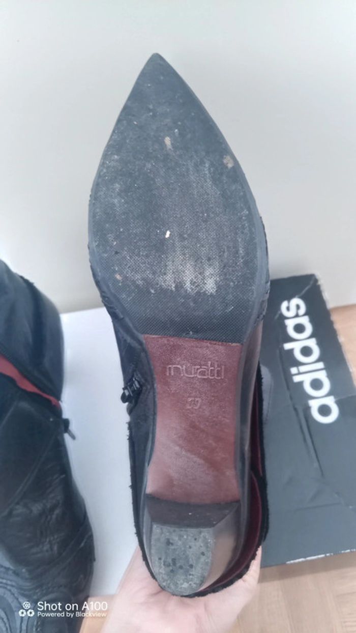 Bottines cuir à talon - photo numéro 4