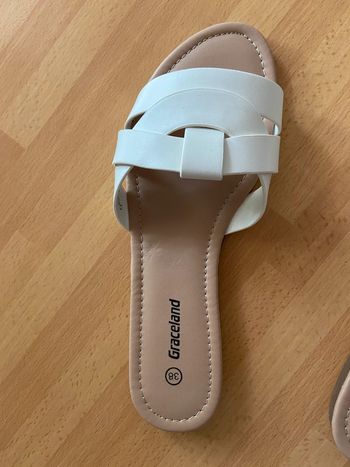 Mules blanc Graceland cuir taille 38 neuf