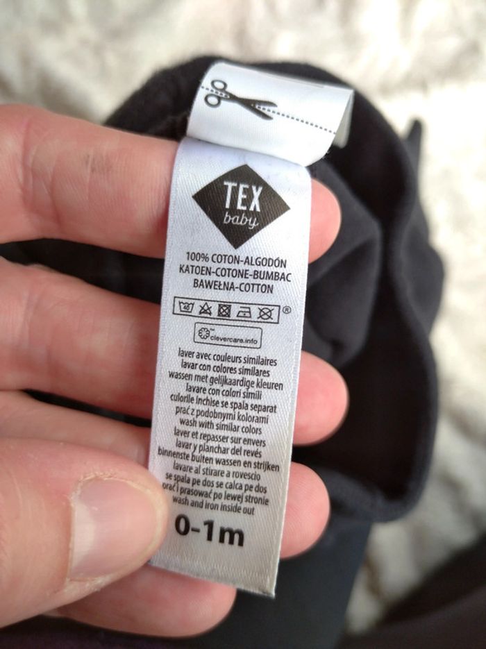 Lot de 2 pantalons confortables sarouel Mixte 0/1 mois Chat Milk you lait Tex Baby 100% coton - photo numéro 5