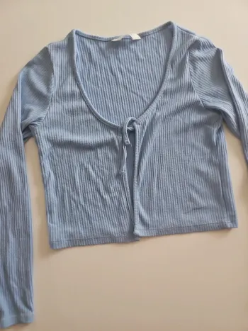 Gilet en fine maille côtelée