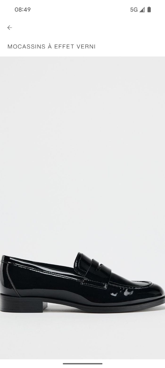 Mocassin vernis noir