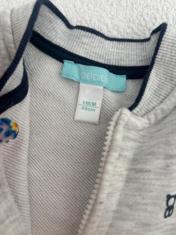 Gilet gris Obaibi - 6 mois - photo numéro 2