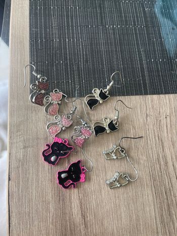 Lot boucle d’oreille chat