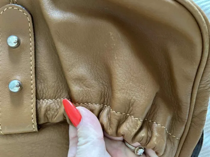 Sac bandoulière cuir camel Salamander – bon état - photo numéro 5