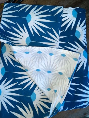 Parure de lit bleue