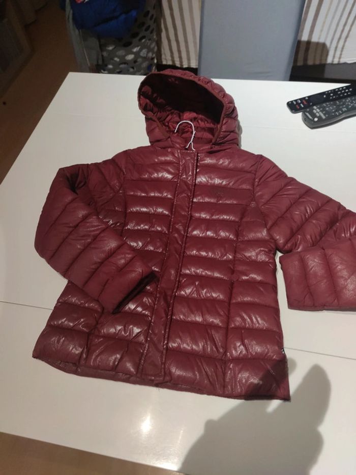 Doudoune le temps des cerise bordeaux satiné xxs - photo numéro 2