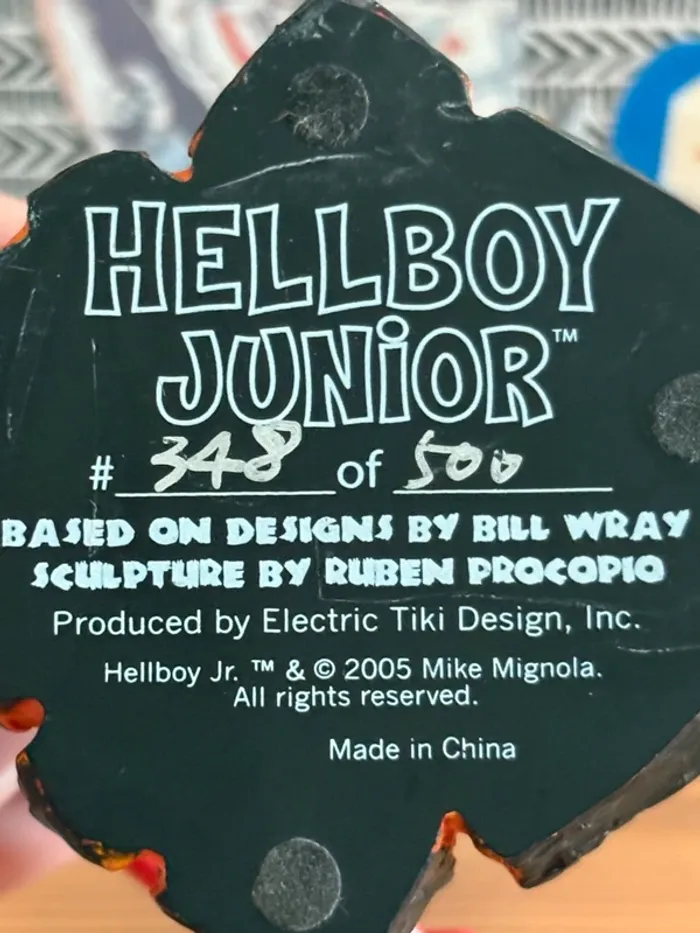 Electric Tiki Hellboy Junior Figurine Résine n°348/500 2005 Mike Mignola - photo numéro 6